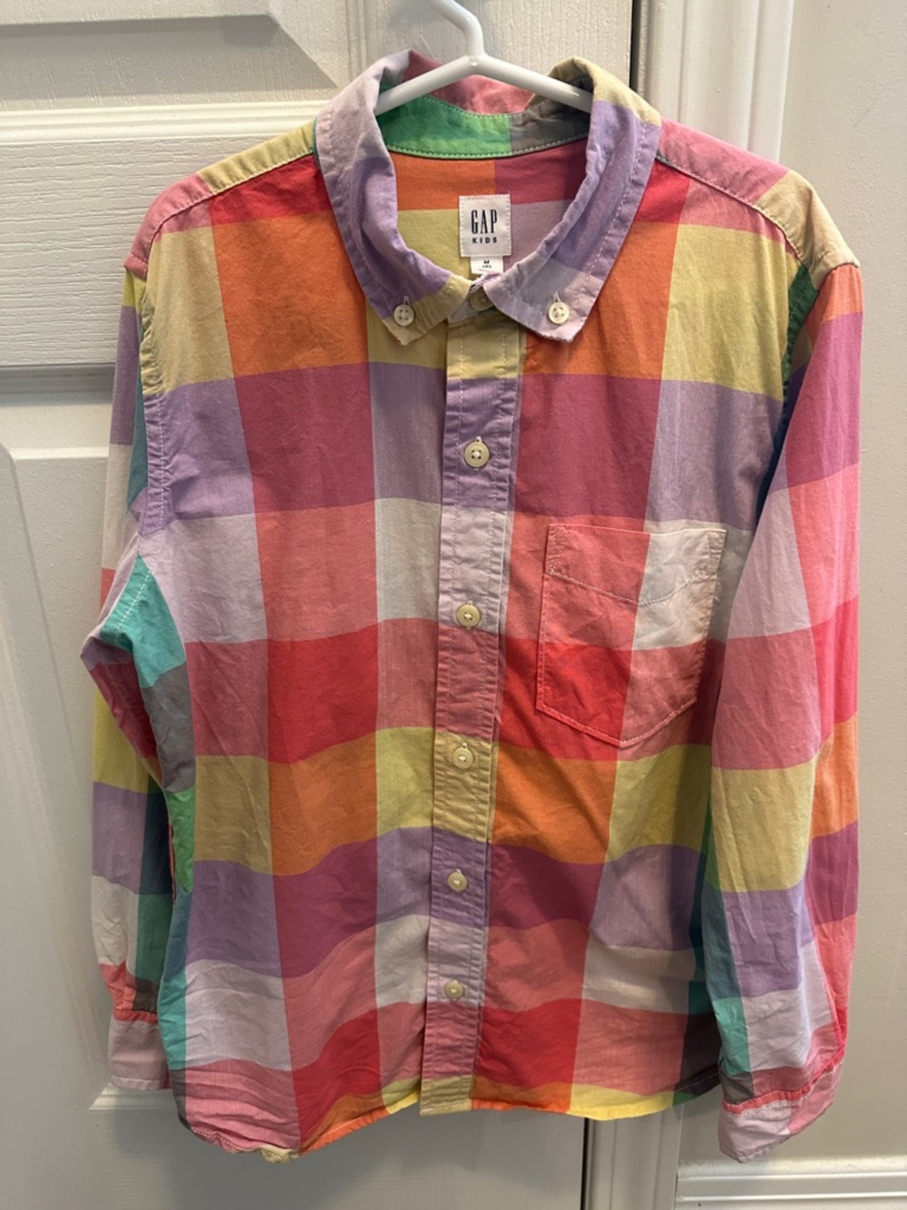 🎉BUNDLE 10 for $30🎉 GAP Kids Pastel Multicolor Plaid Button-Up Shirt